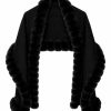 Ambara - Regal Mink-Trim Shawl - Black - y26 - Ambara Africa