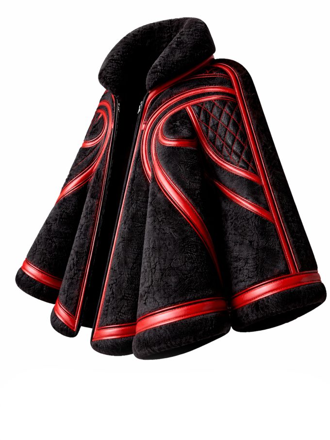 Ambara - Shearling Cape Jacket - Ambara Africa